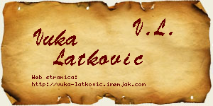 Vuka Latković vizit kartica